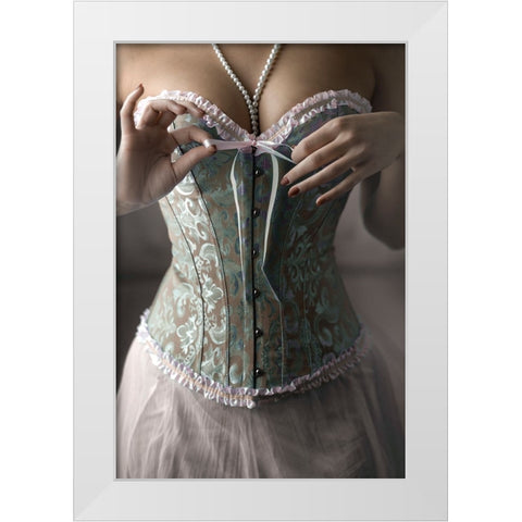 Gift White Modern Wood Framed Art Print by Neer, Ildiko