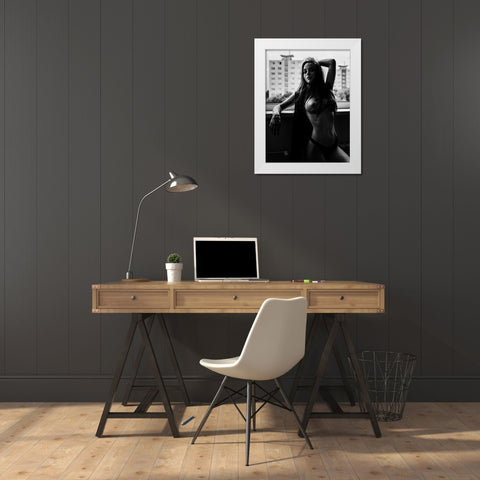 Summer In The City - Petra White Modern Wood Framed Art Print by Krystynek MQEP, Martin