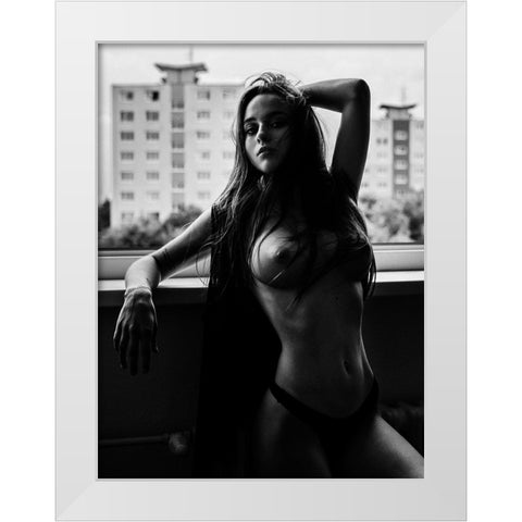 Summer In The City - Petra White Modern Wood Framed Art Print by Krystynek MQEP, Martin