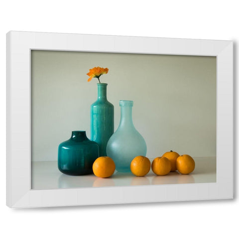 A Touch Of Orange White Modern Wood Framed Art Print by Hammer, Jacqueline
