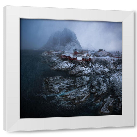 The Perfect Storm White Modern Wood Framed Art Print by Huang, Stan
