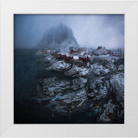 The Perfect Storm White Modern Wood Framed Art Print by Huang, Stan