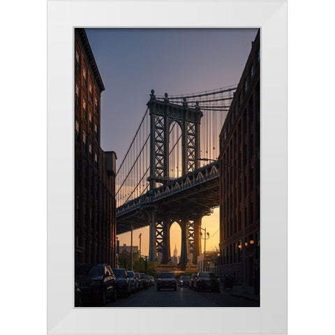 Bridge White Modern Wood Framed Art Print by Martin Castan, David
