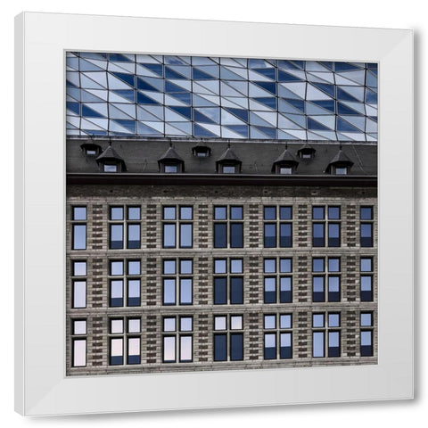 Fused Architecture White Modern Wood Framed Art Print by Claes, Gilbert