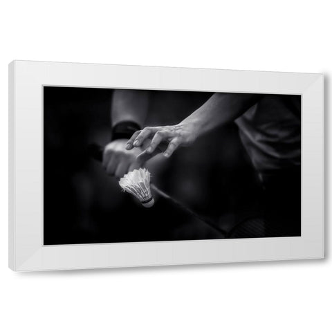 Focus White Modern Wood Framed Art Print by Deng, Larry