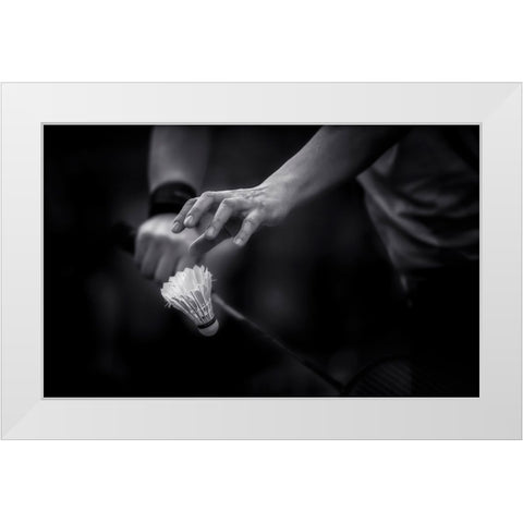 Focus White Modern Wood Framed Art Print by Deng, Larry