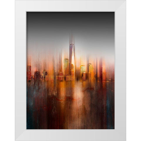 Behind The Window White Modern Wood Framed Art Print by Chiriaco, Carmine