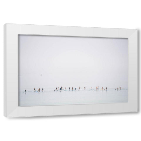 Floating Mirage White Modern Wood Framed Art Print by Raif, Joshua