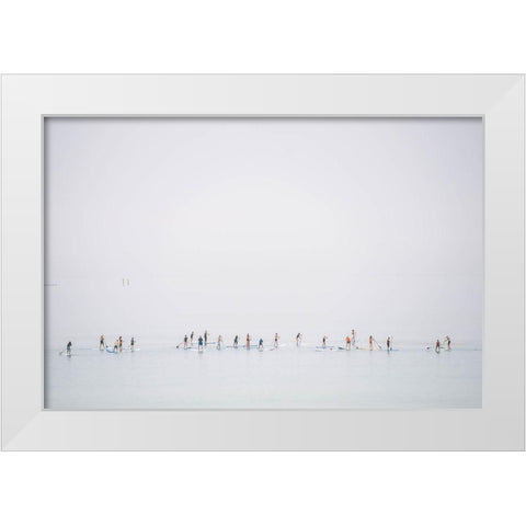 Floating Mirage White Modern Wood Framed Art Print by Raif, Joshua