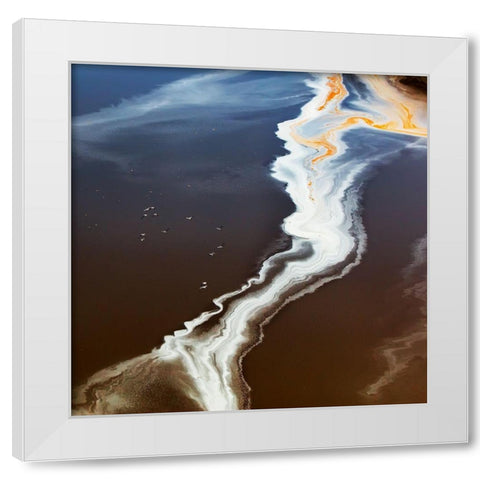 Half Warm And Half Cold White Modern Wood Framed Art Print by Zuo, Jun