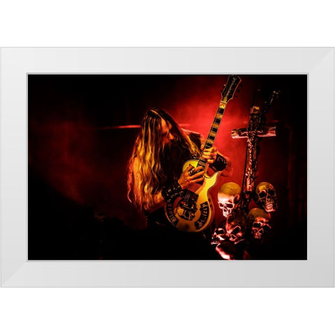 Stronger Than Death White Modern Wood Framed Art Print by Piechowski, Oskar