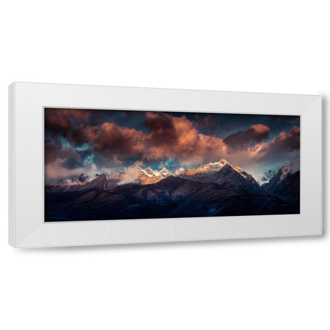 Ge Nie Snow Mountaina??A??Ei?Cnaae??A?? White Modern Wood Framed Art Print by Qiye