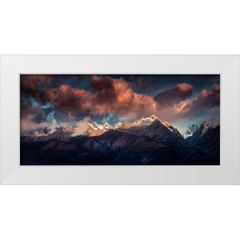 Ge Nie Snow Mountaina??A??Ei?Cnaae??A?? White Modern Wood Framed Art Print by Qiye