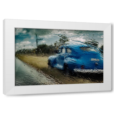 Raining White Modern Wood Framed Art Print by Bauer, Andreas