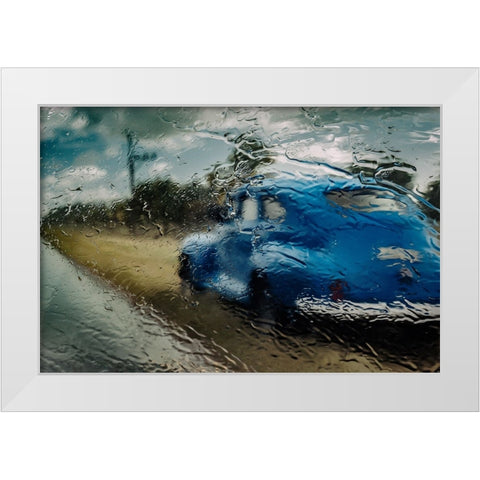Raining White Modern Wood Framed Art Print by Bauer, Andreas