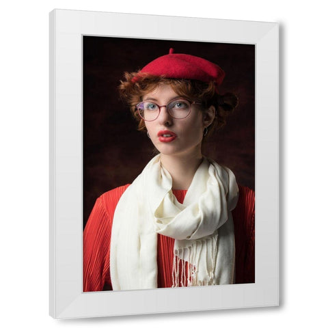 Six Shades Of Red White Modern Wood Framed Art Print by Slotboom, Jan