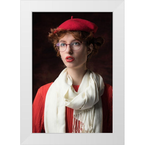 Six Shades Of Red White Modern Wood Framed Art Print by Slotboom, Jan