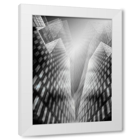 The Towers White Modern Wood Framed Art Print by aRRO
