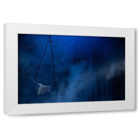 Pendulum White Modern Wood Framed Art Print by Van Den, Peet