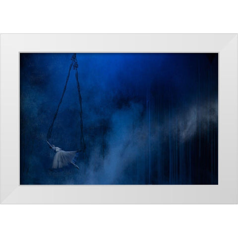 Pendulum White Modern Wood Framed Art Print by Van Den, Peet