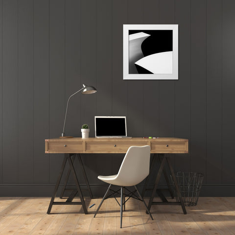 Eleke Oke White Modern Wood Framed Art Print by Claes, Gilbert