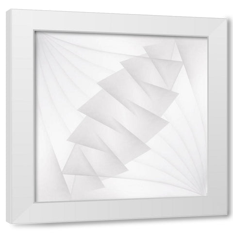 Merge White Modern Wood Framed Art Print by Kerber, Jutta