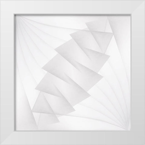 Merge White Modern Wood Framed Art Print by Kerber, Jutta