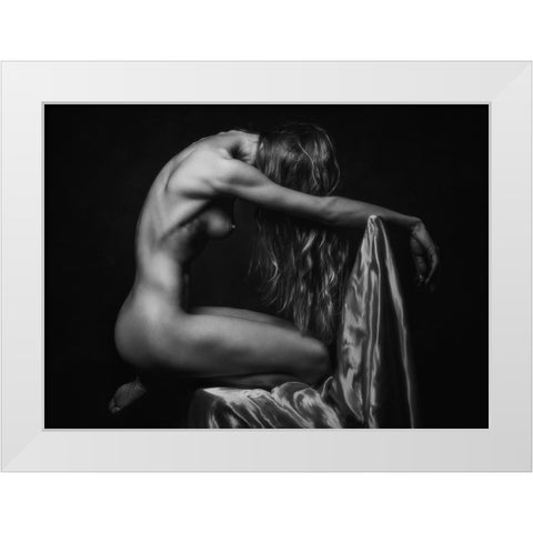 Svetlana White Modern Wood Framed Art Print by Rise, Zachar