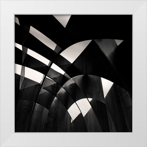 Airy Space White Modern Wood Framed Art Print by Claes, Gilbert