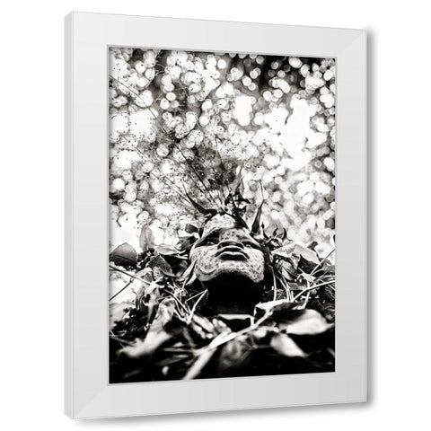 Suri Girl White Modern Wood Framed Art Print by Vidak, Vedran