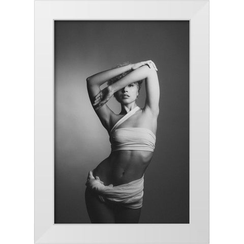 Untitled White Modern Wood Framed Art Print by Vasilenko, Artem