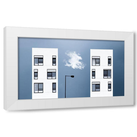 My Little Cloud White Modern Wood Framed Art Print by Schuster, Inge