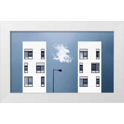 My Little Cloud White Modern Wood Framed Art Print by Schuster, Inge