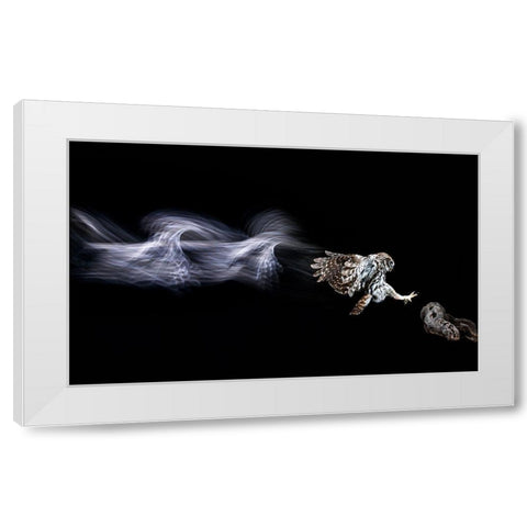 Back To The Future White Modern Wood Framed Art Print by Nunez Buj, Rodrigo