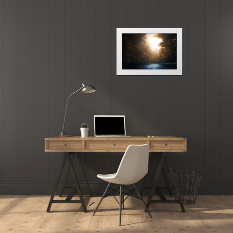 Untitled White Modern Wood Framed Art Print by Suzuki, Suzuhiko