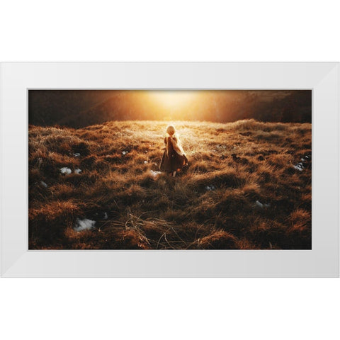 Untitled White Modern Wood Framed Art Print by Suzuki, Suzuhiko