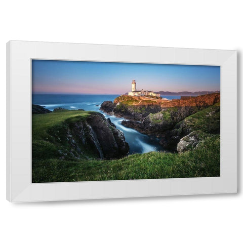 Ireland - Fanad Head Lighthouse White Modern Wood Framed Art Print by Claude Castor, Jean
