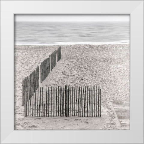 Beach Territory White Modern Wood Framed Art Print by Claes, Gilbert
