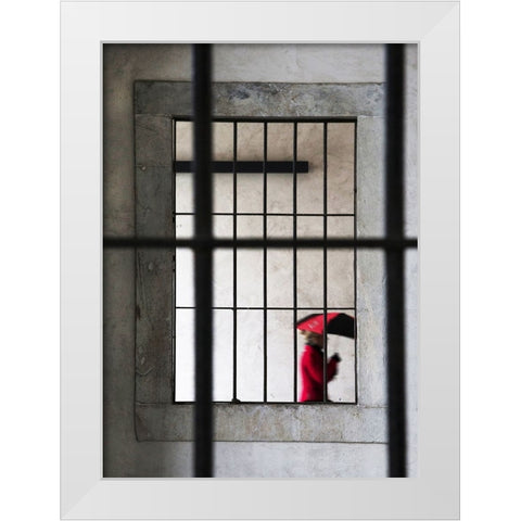 Rosso7 White Modern Wood Framed Art Print by Caturegli, Luciano