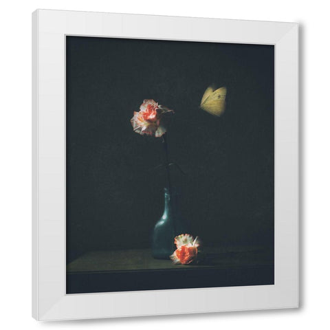 Dark Mood White Modern Wood Framed Art Print by Devos, Delphine