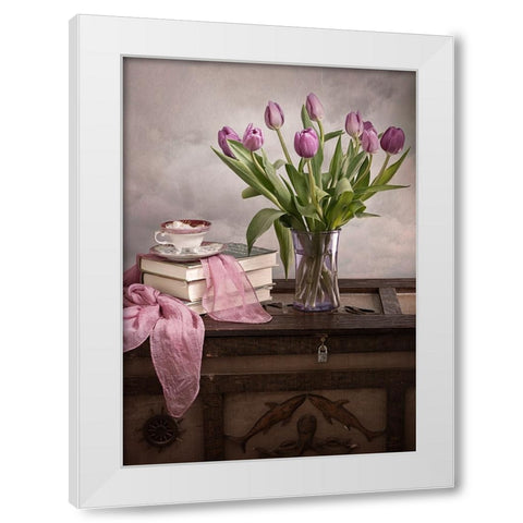 Comfy White Modern Wood Framed Art Print by Jacobs, Lydia
