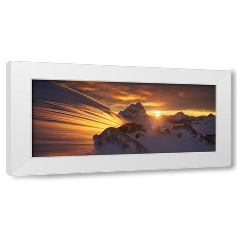 Glacier Light White Modern Wood Framed Art Print by Zhang, Yan