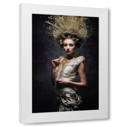 The Priestess White Modern Wood Framed Art Print by Siegart