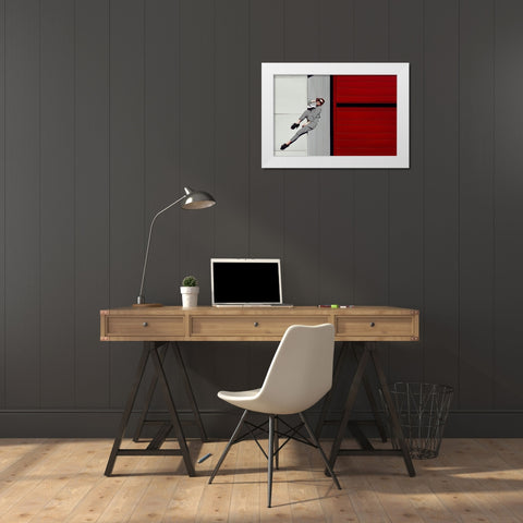 Climbing High Fashion White Modern Wood Framed Art Print by Bolgov, Ruslan