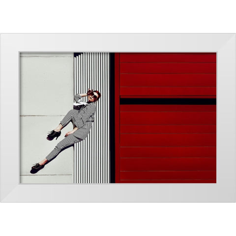 Climbing High Fashion White Modern Wood Framed Art Print by Bolgov, Ruslan