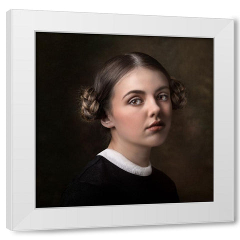 Living In The Past White Modern Wood Framed Art Print by Blease, Joan
