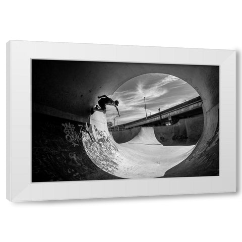 Full Pipe - Sam Taeymans White Modern Wood Framed Art Print by Verbiest, Eric