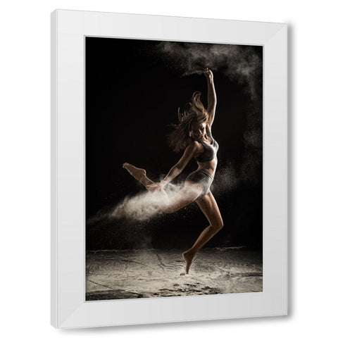 Dynamism White Modern Wood Framed Art Print by Bartal, Balazs