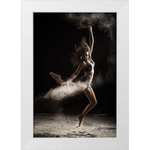 Dynamism White Modern Wood Framed Art Print by Bartal, Balazs