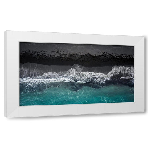Black Beach White Modern Wood Framed Art Print by Hennen, Marcus
